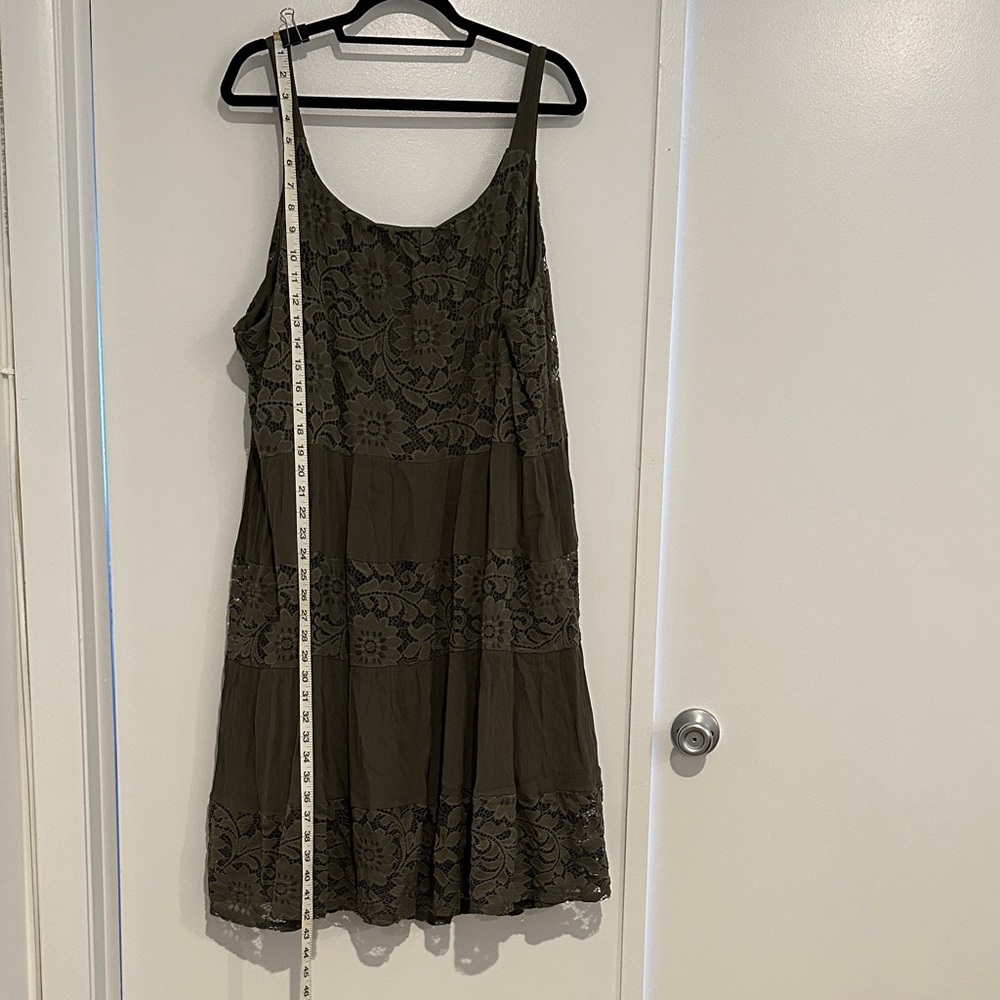 Lane Bryant, 👗 Olive Lace Dress, 26/28 Plus - Picture 3 of 6